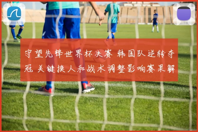 守望先锋世界杯决赛 韩国队逆转夺冠 关键换人和战术调整影响赛果解析